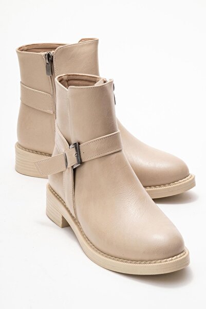 CCWAY AYAKKABI Γυναικείες μπότες με πλαϊνή πόρπη TEN SKIN