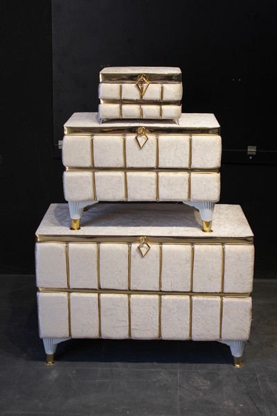 HUZUR ÇEYİZ 3'lü Nuvem Model Çeyiz Sandığı