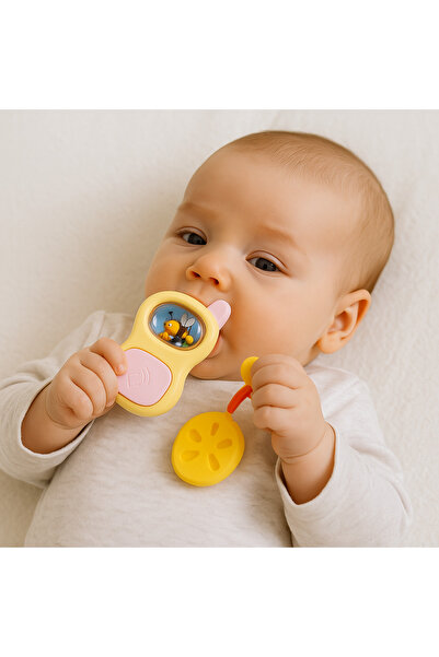 huanger - Baby Mobile Phone Rattle Toy With Bee Design-Pink