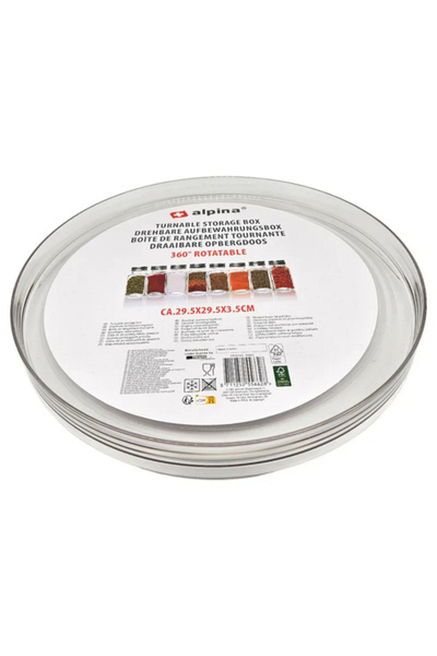 Alpina Turnable Round Kitchen Storage Box 29.5 x 3.5cm