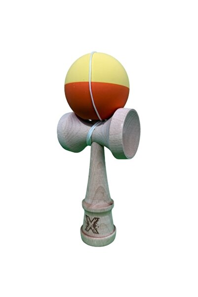 LEIBOO Kendama profesionala Originala X, din Lemn, Bila Cauciucata, 18 cm, Jo...
