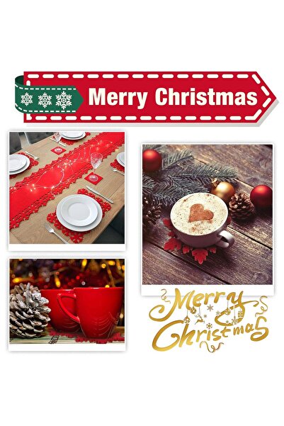 Flippy Set of 12 Table Napkins and Cup/Cutlery Coasters Flippy, 4 Napkins 25x35 cm, 8 Coasters, Green-Red