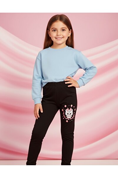 KUMRUNUN DÜNYASI سروال ضيق مرن ومريح للفتيات من عمر 4 إلى 9 سنوات