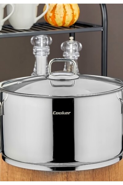 Cooker 26 cm Bomonti Stainless Steel 8.2 Liter Deep Pot