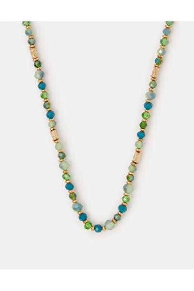 Accessorize ROUND BEAD NECKLACE Green