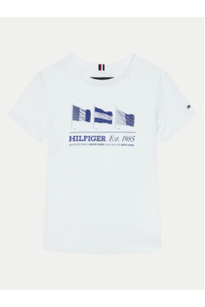 Tommy Hilfiger Tricou băieți KB0KB09350 Alb