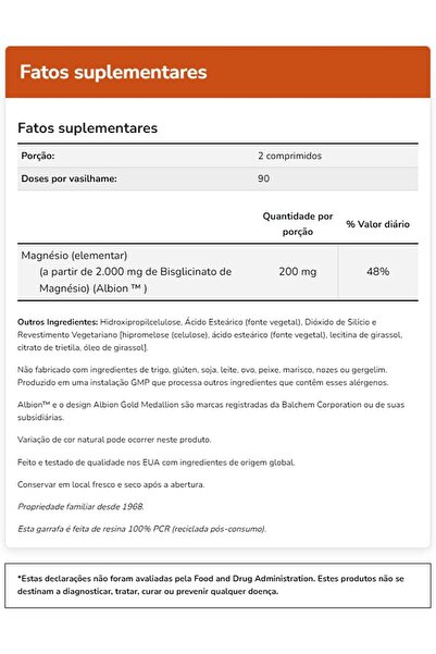Now Foods Magnesium Glycinate Highly Absorbable Form Tablets, 180 Tablets