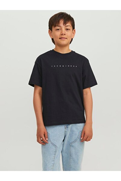 Jack & Jones Μαύρο μπλουζάκι για παιδιά