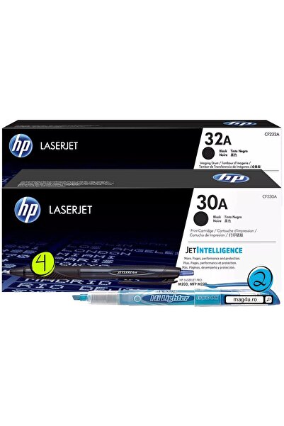 HP Original HP Toner/Drum Cartridge Set (30A/32A) 1xCF230ABk, 1xCF232ABk, 4xPix Jestream and 2xTextmarker P