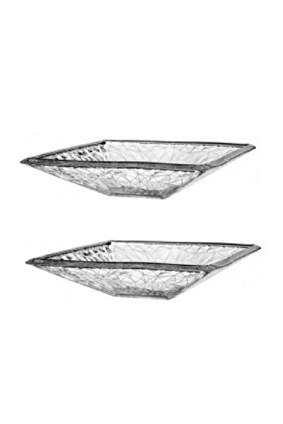 Vidivi Set of 2 square tempered glass plates, DOLOMOTI collection, 35x35xh8cm