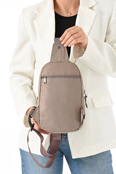 Çanta Trend Unisex Water Resistant Cross Strap Multi-Compartment Zippered Waist and Chest Bag Bodybag