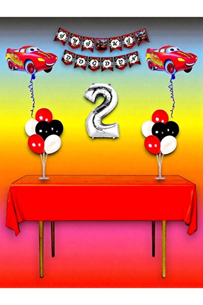partylady 2 Year Old Cars Themed Birthday and Special Event Mega Combination Set