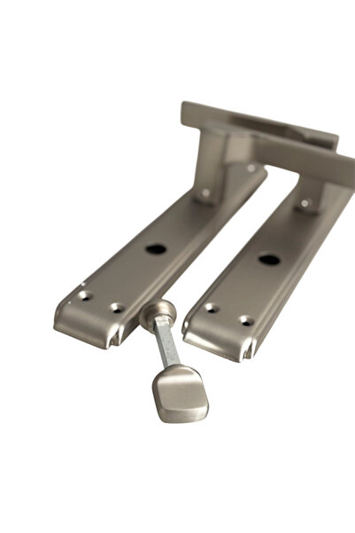 Erkul Aluminum Inox Wc Door Handle, Toilet & Bathroom Door Handle, Directionless Mounting Mechanism, (480-02-Wc-In)