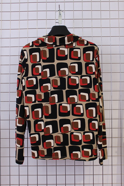 YXL COLLECTION Women's Plus Size Button Detailed Viscose Fabric Patterned Mother Shirt Blouse