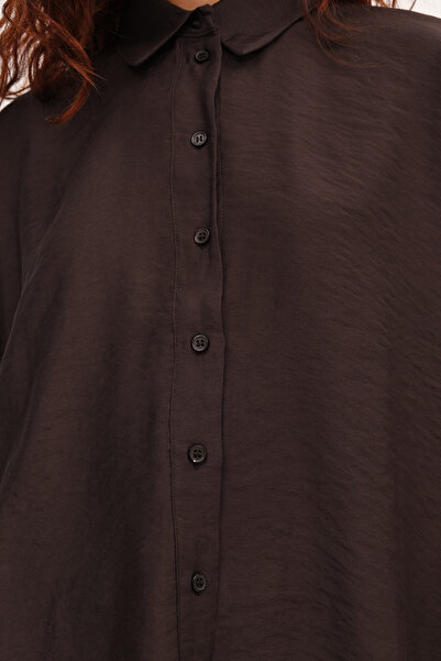 Addax Yanları Yırtmaçlı Oversize Gömlek G8128-H8ASN75