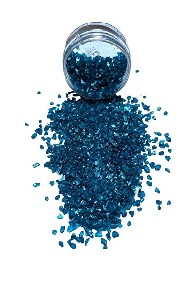 stonechem Epoksi Çalışmalarınız İçin Parlak Cam Kırıkları 2-4 mm ANTİK MAVİ 1...