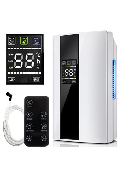 zola 2 in 1 dehumidifier and air purifier, 90 W, UV, 2L, 24h timer, remote co...
