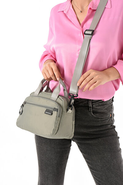 Çanta Trend Unisex Water Resistant Fabric Multi-Compartment Cross Strap School Travel and Shoulder Bag