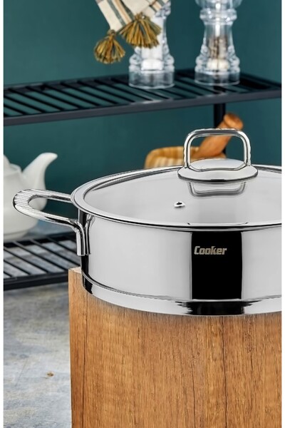 Cooker 26 cm Bomonti Stainless Steel Flat Pot