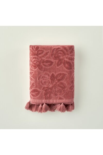Bella Maison 100% Cotton Rose Jacquard Hand Towel Plum (30X50 cm)