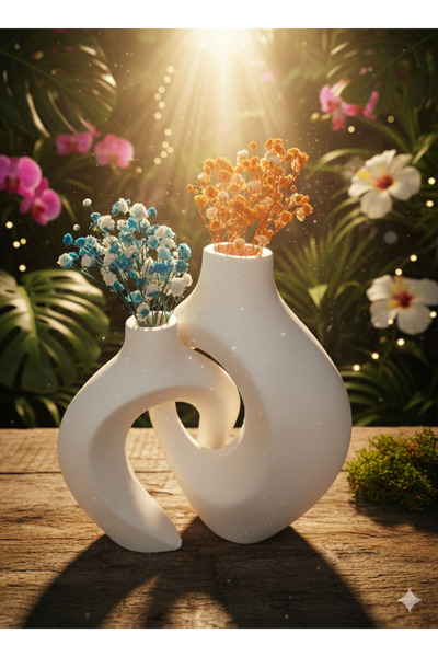 Ferdali Bohem tarzı sarmaşık sevgili dekoratif vazo biblo