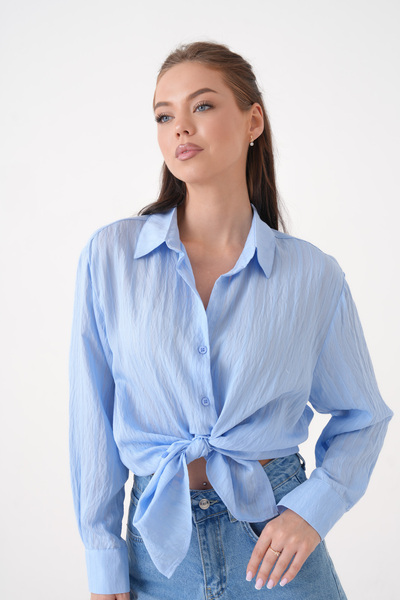 loia Cămașă de vară pentru femei, albastru-cer, cu croială lejeră și conforta...