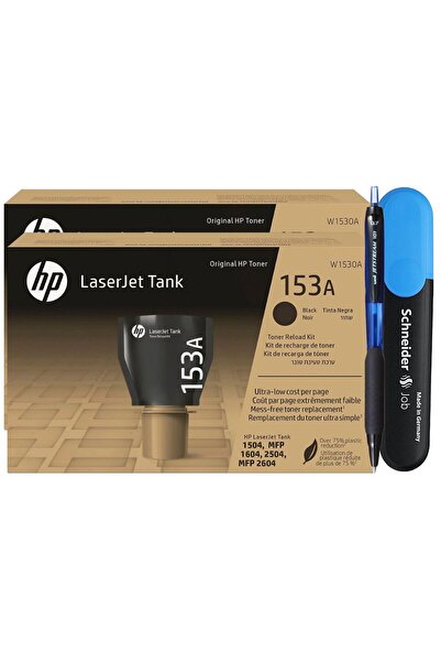 HP Set Cartus Toner Original HP(153A) 2xW1530A Negru, 2x2500 pagini, Pix Jestream si Textmarker Schnei
