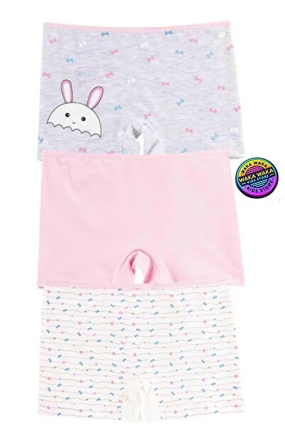 ww waka waka kids store Girl's 3-Piece Cotton Boxer Briefs Set – Patterned and Comfortable