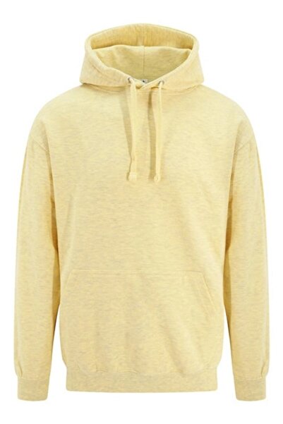 just hoods Men's Hoodie, 80% Cotton, Medium Thickness, Lightly Padded, Yellow, Size M