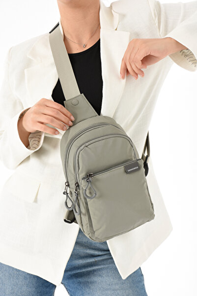 Çanta Trend Unisex Water Resistant Cross Strap Multi-Compartment Zippered Waist and Chest Bag Bodybag