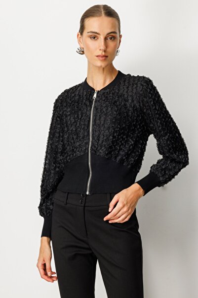 On Fashion معطف بومبر منقوش -60709