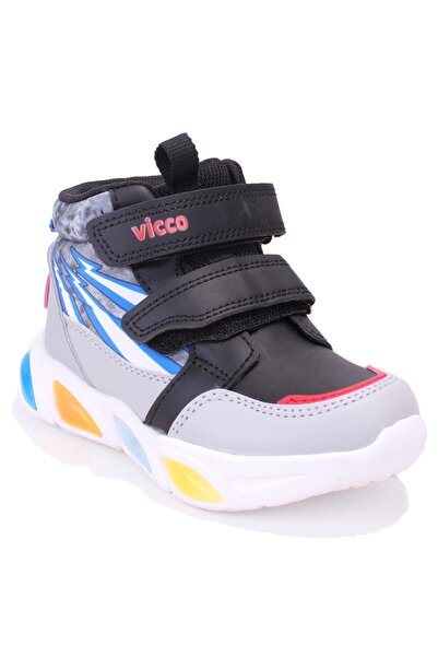 Vicco David 946P25K420 Siyah Ortopedik Günlük Işıklı Erkek Çocuk Spor Bot