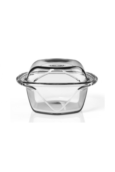 Vidivi Yena pot with lid, heat-resistant glass, 17x15x10cm