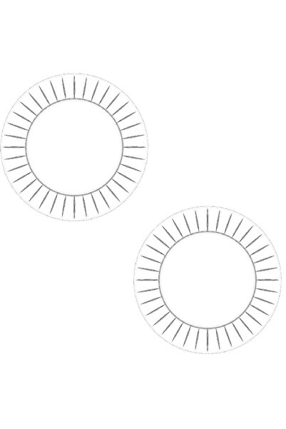 Vidivi Set of 2 tempered glass dinner plates, ACCADEMIA collection, 32cm