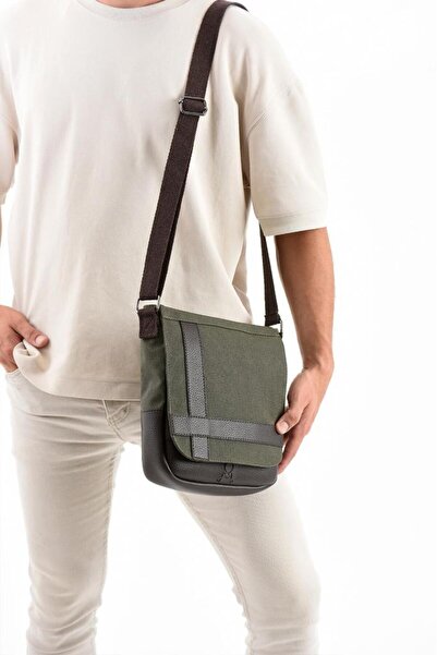 Çanta Trend حقيبة تابلت من قماش الكانفاس للرجال، حقيبة ساعي البريد 27*23 سم، ...