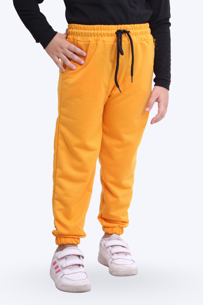 panios kids Plain Unprinted Girls' Jagger Sweatpants with Elasticated Legs