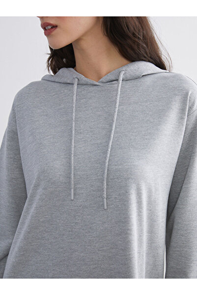 LC Waikiki Kapüşonlu Sweatshirt Elbise