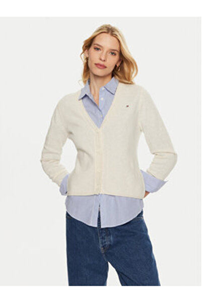 Tommy Hilfiger Women's Cardigan WW0WW43092 Beige