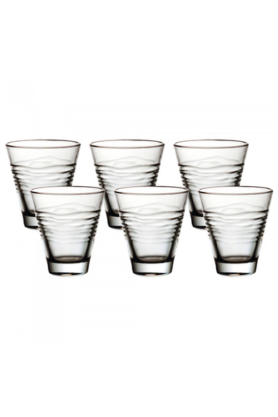 Vidivi Set of 6 tempered glass shot glasses, OASI collection, 300ml