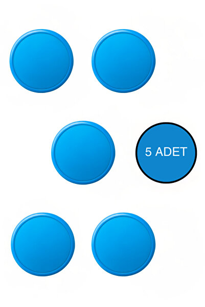 MegaVitrin 5 Adet Mavi Çocuk Odası Mobilya Kulbu Seti - ABS Plastik Tekli Düğ...