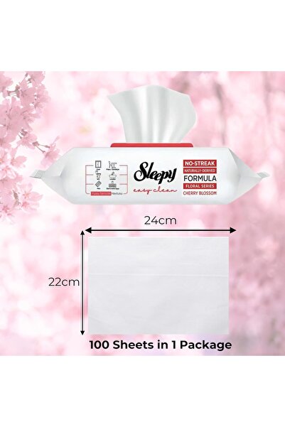 Sleepy Easy Clean Surface Cleaning Wipes - Cherry Blossom (3 PACK)