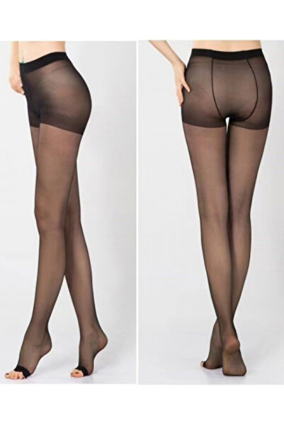 dorbe high waist transparent tights women sheer breathable pantyhose - black color