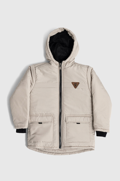 Go Veform Palton gonflabil cu broderie de albine, căptușit cu lână umplută cu fibre