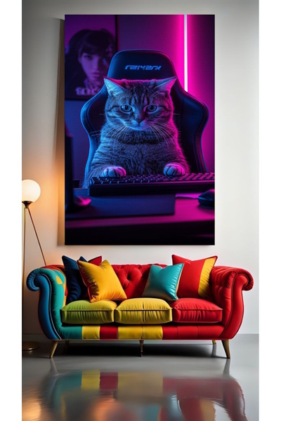 özkacar GAMER GAMER CAT V1 Acasă Perete Salon Salon de înfrumusețare Birou Ma...