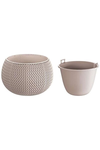 Prosperplast Decorative flower pot, round, brown, 29x19.5 cm, Splofy Bowl