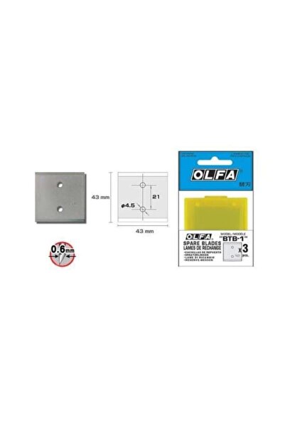 Olfa Lame rezerva pentru razuitor BTC-1, 3 buc,