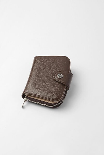 CENGİZ PAKEL Small Patterned Women's Wallet/Portfolio - 65308 - Brown/Earth