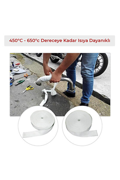 nivofire Cam Elyaf Şerit Egsoz Sargısı 50x2mm - 5-Metre