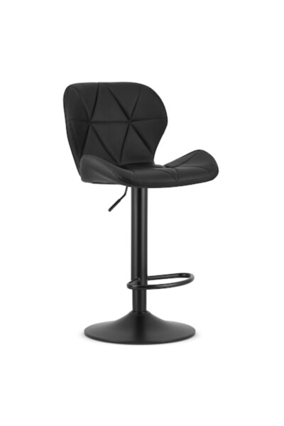 Artool Scaun de bucatarie/bar, Artool, West, rotativ, piele ecologica, negru