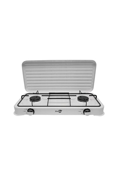 StarLux Aragaz portabil de camping, 2 arzătoare, 2,5 kW, cu capac,